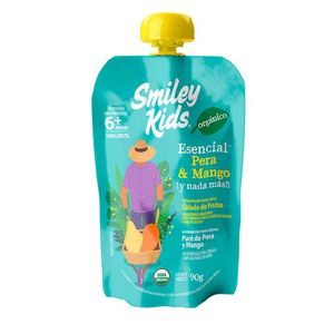 Papilla 100% Organica Smiley Kids Pera y Mango 90 g