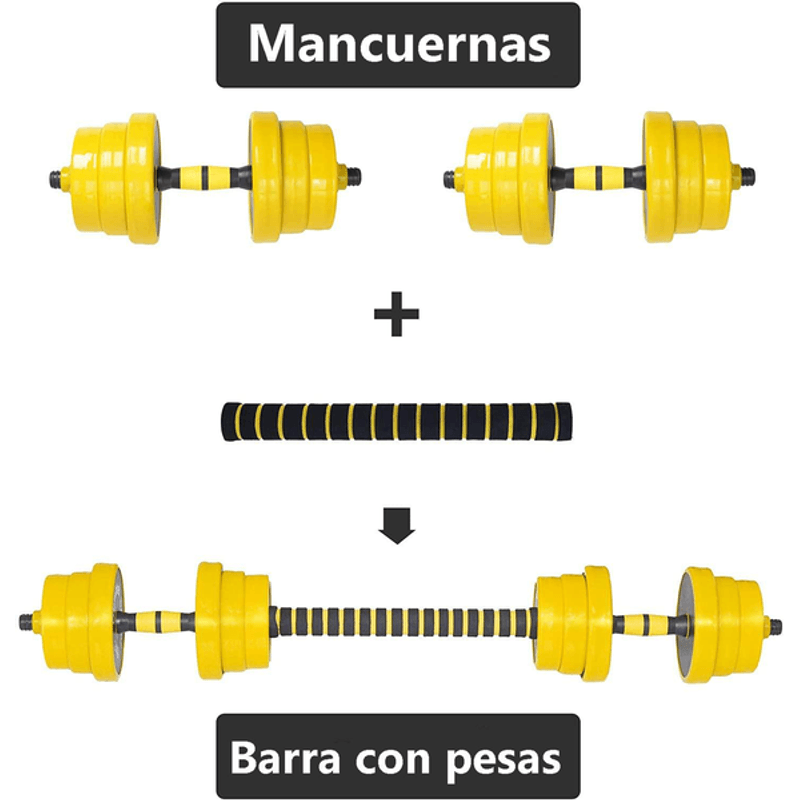 Set mancuerna ajustable 10 Kg 