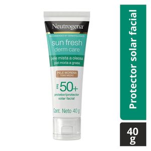 Neutrogena Protector solar facial tono medio sun fresh derm care niacinamida FPS50+ 40 g