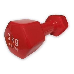 Prosport Mancuerna de Acero Cubierta Vinil Rojo 3 kg 1 Pz