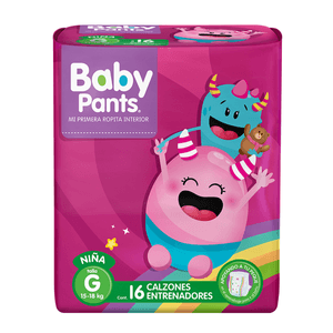 Baby Pants Calzon Entrenador Niña Talla Grande 16 pz