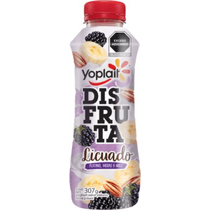 Yogurt Disfruta Plátano,Moras y Nuez 307 g Danone Yogurt Bebible Fresa Deslactosado 230 g