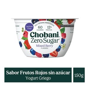 Chobani Yogurt Zero Azúcar Frutos Rojos 150 g