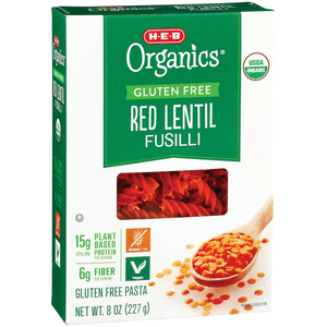 HEB Organics Pasta Fusili Lenteja 227 g