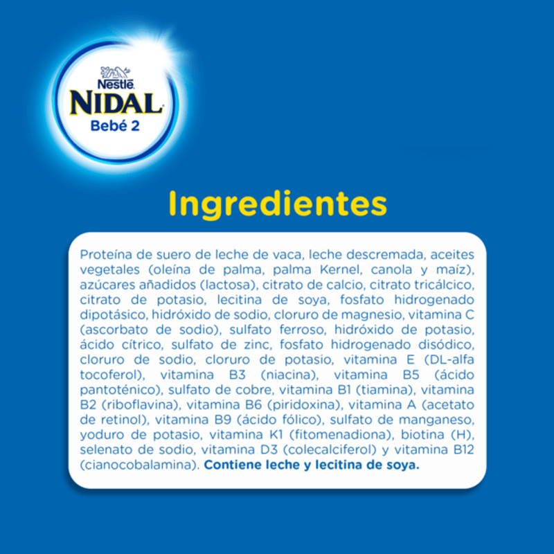 Nidal Nidal 2 Infantil Formula 900g - Mi Tienda del Ahorro