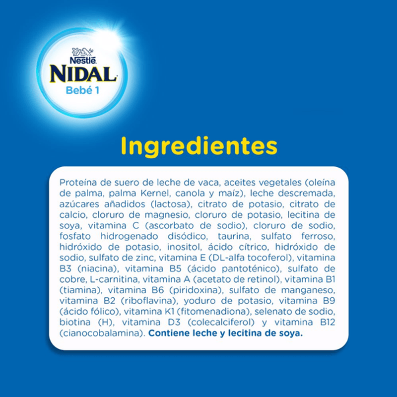 Nidal Nidal 1 Formula Infantil 900g 900 g - H-E-B México