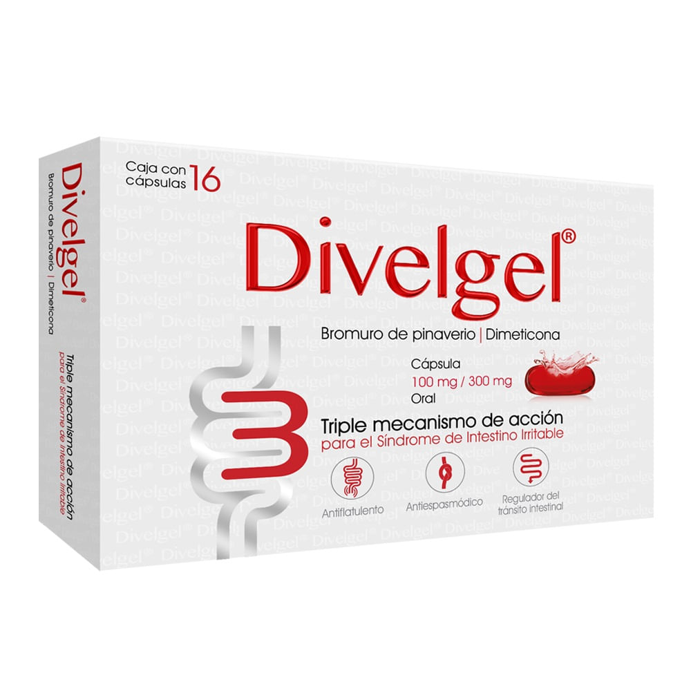 Sevi Divelgel 100/300mg 16 Capsulas Bromuro de Pin - H-E-B México
