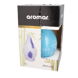 Aromar Difusor Ultrasónico de Aceite Aromático Vidrio Abstracto Blue 1 pz