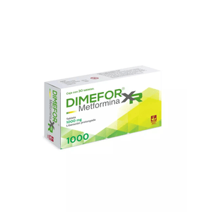 Dimefor Xr 1000mg 30 Tab Metformina 1 Pz