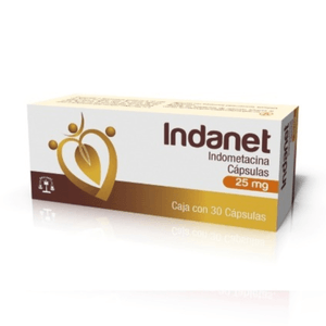 Indanet 5mg 30 Capsulas Indometacina Gen 30 Pz