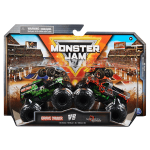 Monster Jam Camiones de Juguete para Niño Grave Digger vs Northern Nightmare 1:64 1 pz