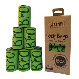 Bolsas para Desechos Biomeu Compostables y Biodegradables 120 Bolsas 1 Caja Ruz Plato para Perro Chico Mickey