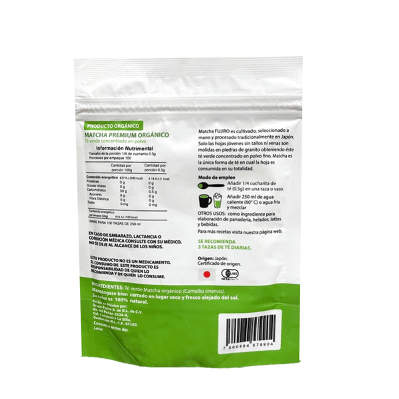 Te Matcha Premium Glorioso Super Nutrients Bio 50g