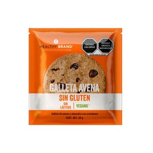 Healthy Brand Galleta de Avena Sin Gluten Vegana 50 g