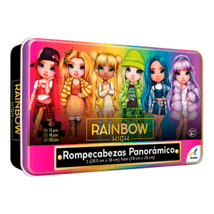 Rompecabezas Panoramico 3 en 1 Rainbow High Tin 1 Pz