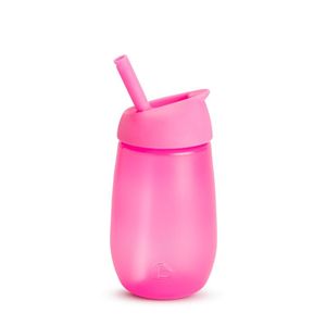 Munchkin Botella con Popote Rosa 1 Pz