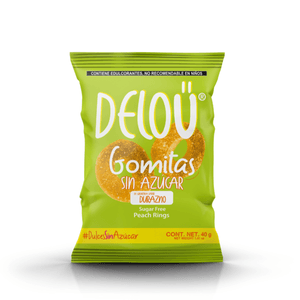 Deloü Gomitas Aritos de Durazno Sin Azúcar 40 g