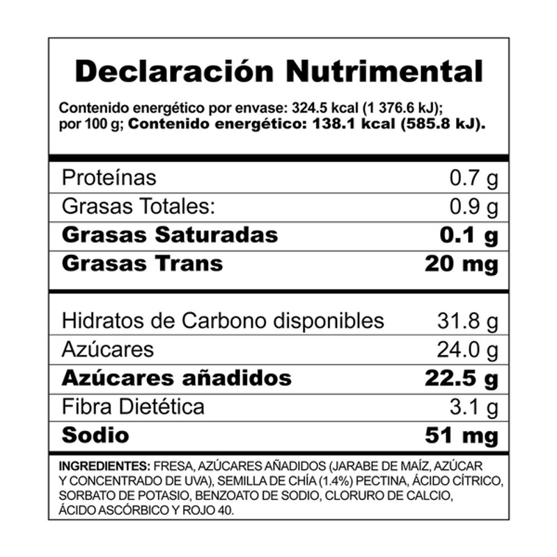 Mermelada de fresa McCormick sin azúcar 235 g