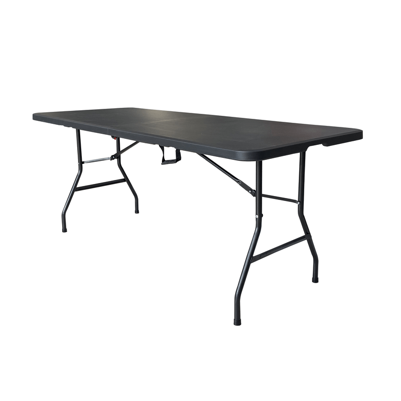 Mesa plegable 180 cm negra