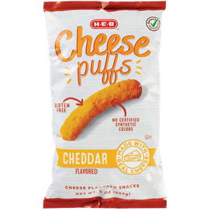 HEB Cheese Puffs Cheddar Flavored 255 g