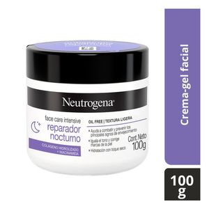 Neutrogena Crema hidratante facial reparador nocturno face care intensive colágeno 100 g