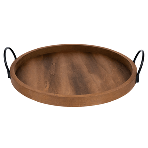 Bandeja Redonda de Madera 35cm 1 Pz