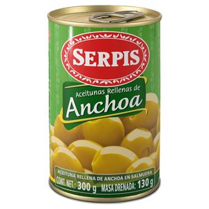 Serpis Aceitunas Rellenas de Anchoa en Lata 300 g