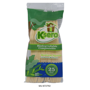 Cuchara Ksero Biodegadable Mediana 25 pz