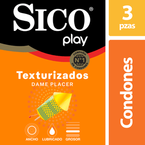 Sico Condones Texturizado con 3 pz