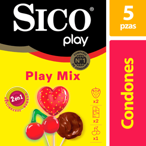 Sico Condones Play Mix con 5 pz