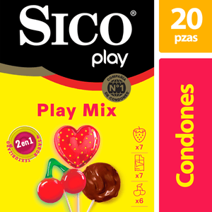 Sico Condones Play Mix con 20 pz