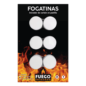 Fogatinas Iniciador de Carbón en Pastilla 6 pz