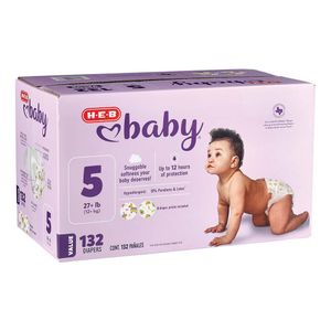 HEB Baby Pañal Caja Etapa 5 132 pz