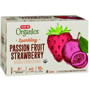 Sparkling Water Passion Fruit Strawbe 8 Pack 330ml 1 Pz