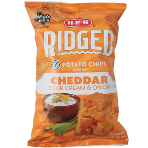 HEB Ridged Cheddar Sour Cream And Onion 255 g