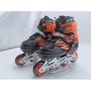 Street Runner Patines Ajustables Negro con Naranja 2 pz