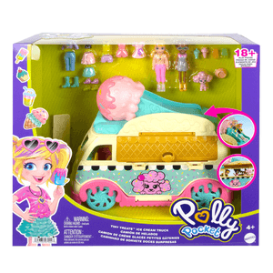 Polly Pocket Set de Juego Foodtruck de Helados 19 pz