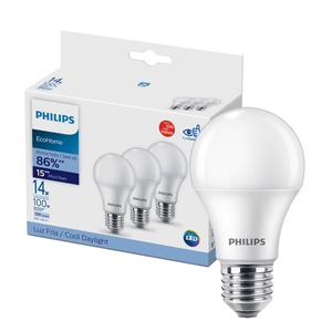 Foco Philips Ecohome 14 W Luz Fría 3 Pack