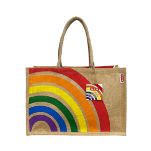 Bolsa de Yute Rainbow Bolsa Reutilizable de Yute 1 Pz