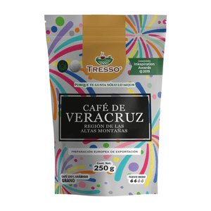 TRESSO Café de Veracruz Región de las Altas Montañas En Grano 250 g