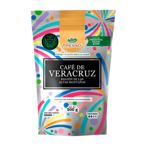 TRESSO Café de Veracruz Región de las Altas Montañas En Grano 500 g