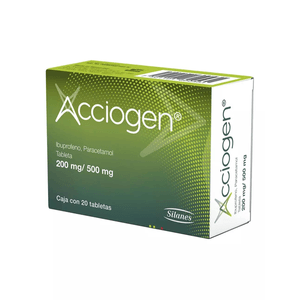 Acciogen 200/500mg Ibuprofeno Paracetamol 20tab 20 Pz