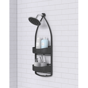 Repisa Organizadora Para Baño Negro 28x10x72 Cm 1 pz Repisa Organizadora Para Baño Negro 28x10x72 Cm  1 Pz