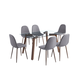 Kerrville Juego de Comedor Gris 6 Silla 1 Mesa