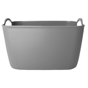 Cesta Organizadora de Plastico Gris Grande 35.5 X 1 Pz