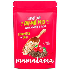 Mamalama Superfoods Avena Mix Cranberry + Chía 500 Gr