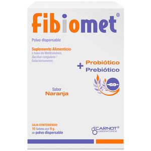 Fibiomet Sup Alimenticio Naranja 9g 10 Sobres 1 Pz