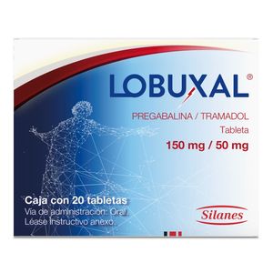 Lobuxal 150/50mg 20tab Pregabalina,Tramadol 1 Pz