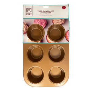 Molde Antiadherente Para Cupcake Kitchen & Table 1 pz Molde Antiadherente Para Cupcake Kitchen & Table  1 Pz