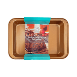 Bandeja Antiadherente Rectangular Cobre 37*25 Cm 1 Pz